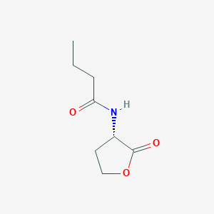 molecular formula C8H13NO3 B022349 N-[(3s)-2-Oxotetrahydrofuran-3-Yl]butanamide CAS No. 67605-85-0