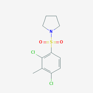 molecular formula C11H13Cl2NO2S B223490 1-[(2,4-Dichloro-3-methylphenyl)sulfonyl]pyrrolidine 