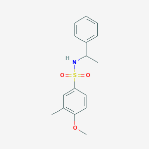 molecular formula C16H19NO3S B223520 4-methoxy-3-methyl-N-(1-phenylethyl)benzenesulfonamide 