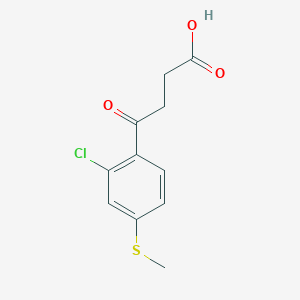 molecular formula C11H11ClO3S B022379 4-[2-氯-4-(甲硫基)苯基]-4-氧代丁酸 CAS No. 103860-95-3