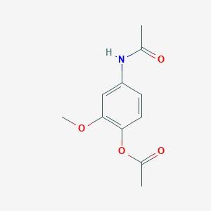 molecular formula C11H13NO4 B022380 N-[4-(Acetyloxy)-3-methoxyphenyl]-acetamide CAS No. 75813-77-3