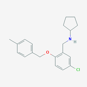 molecular formula C20H24ClNO B223877 N-{5-chloro-2-[(4-methylbenzyl)oxy]benzyl}cyclopentanamine 