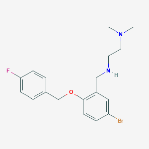 molecular formula C18H22BrFN2O B223894 N-{5-bromo-2-[(4-fluorobenzyl)oxy]benzyl}-N-[2-(dimethylamino)ethyl]amine 