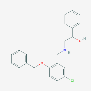molecular formula C22H22ClNO2 B223910 2-{[2-(Benzyloxy)-5-chlorobenzyl]amino}-1-phenylethanol 