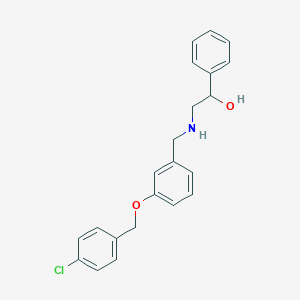 molecular formula C22H22ClNO2 B223911 2-({3-[(4-Chlorobenzyl)oxy]benzyl}amino)-1-phenylethanol 