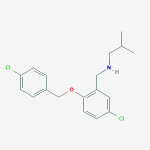 molecular formula C18H21Cl2NO B223928 N-{5-chloro-2-[(4-chlorobenzyl)oxy]benzyl}-N-isobutylamine 