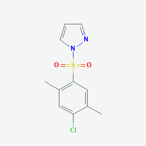molecular formula C11H11ClN2O2S B223935 1-[(4-chloro-2,5-dimethylphenyl)sulfonyl]-1H-pyrazole 