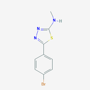 molecular formula C9H8BrN3S B223956 5-(4-bromophenyl)-N-methyl-1,3,4-thiadiazol-2-amine 