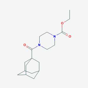molecular formula C18H28N2O3 B223984 Ethyl 4-(adamantane-1-carbonyl)piperazine-1-carboxylate 