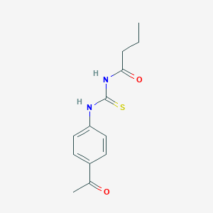 N-[(4-acetylphenyl)carbamothioyl]butanamide