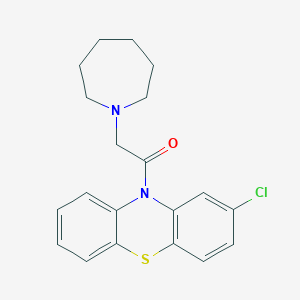 molecular formula C20H21ClN2OS B224000 2-Azepan-1-yl-1-(2-chloro-phenothiazin-10-yl)-ethanone 