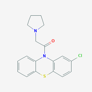 molecular formula C18H17ClN2OS B224001 1-(2-chloro-10H-phenothiazin-10-yl)-2-(pyrrolidin-1-yl)ethanone 