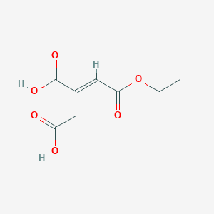 molecular formula C8H11O6 B224002 1-Propene-1,2,3-tricarboxylic acid, monoethyl ester CAS No. 1321-30-8