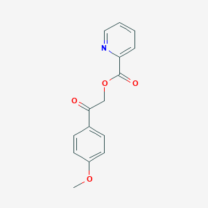 molecular formula C15H13NO4 B224015 2-(4-Methoxyphenyl)-2-oxoethyl 2-pyridinecarboxylate 