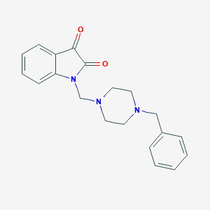 molecular formula C20H21N3O2 B224016 1-(4-Benzyl-piperazin-1-ylmethyl)-1H-indole-2,3-dione 