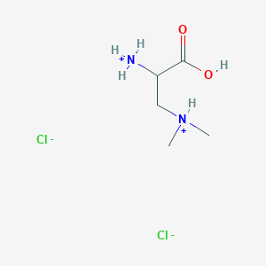 molecular formula C5H14Cl2N2O2 B022402 4-氮杂-DL-亮氨酸二盐酸盐 CAS No. 102029-69-6
