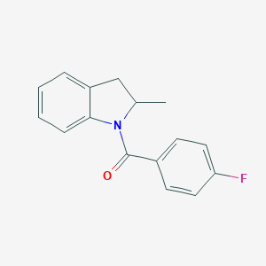 molecular formula C16H14FNO B224036 1-(4-fluorobenzoyl)-2-methyl-2,3-dihydro-1H-indole 