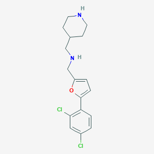1-[5-(2,4-dichlorophenyl)furan-2-yl]-N-(piperidin-4-ylmethyl)methanamine