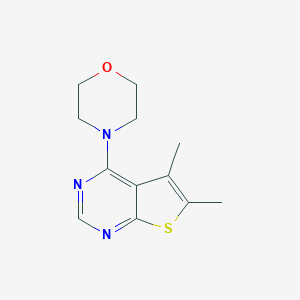 molecular formula C12H15N3OS B224075 4-Morpholino-5,6-dimethylthieno[2,3-d]pyrimidine 