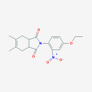 molecular formula C18H20N2O5 B224084 2-(4-Ethoxy-2-nitro-phenyl)-5,6-dimethyl-3a,4,7,7a-tetrahydro-isoindole-1,3-dione 