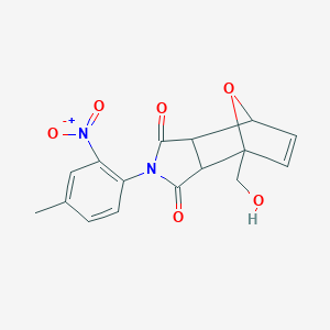 molecular formula C16H14N2O6 B224120 4-(hydroxymethyl)-2-(4-methyl-2-nitrophenyl)-3a,4,7,7a-tetrahydro-1H-4,7-epoxyisoindole-1,3(2H)-dione 