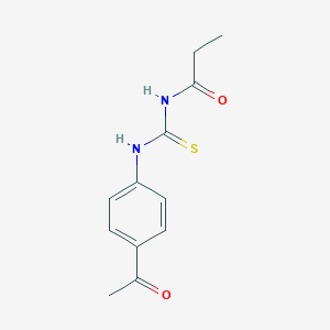 N-[(4-acetylphenyl)carbamothioyl]propanamide