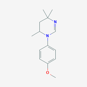 molecular formula C14H20N2O B224146 1-(4-Methoxyphenyl)-4,4,6-trimethyl-1,4,5,6-tetrahydropyrimidine 