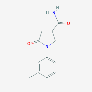 molecular formula C12H14N2O2 B224159 1-(3-Methylphenyl)-5-oxopyrrolidine-3-carboxamide 