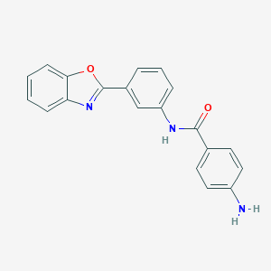 molecular formula C20H15N3O2 B224167 4-amino-N-[3-(1,3-benzoxazol-2-yl)phenyl]benzamide 