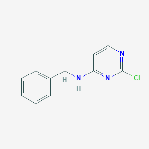 molecular formula C12H12ClN3 B224174 N-(2-chloro-4-pyrimidinyl)-N-(1-phenylethyl)amine 