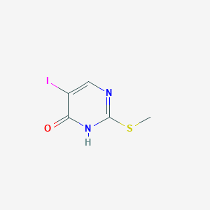molecular formula C5H5IN2OS B224188 5-Iodo-2-(methylthio)pyrimidin-4(3H)-one CAS No. 76510-61-7