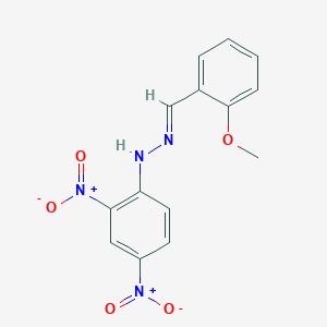 molecular formula C14H12N4O5 B224190 1-(2,4-Dinitrophenyl)-2-(2-methoxybenzylidene)hydrazine CAS No. 1163-71-9