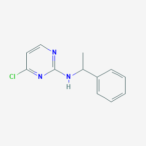 molecular formula C12H12ClN3 B224196 N-(4-chloro-2-pyrimidinyl)-N-(1-phenylethyl)amine 