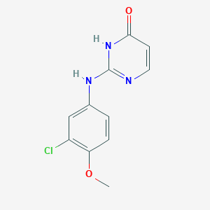 molecular formula C11H10ClN3O2 B224199 2-(3-chloro-4-methoxyanilino)-4(3H)-pyrimidinone 