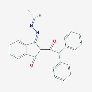 molecular formula C25H20N2O2 B022427 (3Z)-2-(Diphenylacetyl)-3-[(2E)-ethylidenehydrazinylidene]-2,3-dihydro-1H-inden-1-one CAS No. 101228-21-1