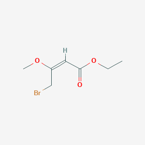 molecular formula C7H11BrO3 B224316 Ethyl 4-bromo-3-methoxybut-2-enoate CAS No. 1116-51-4