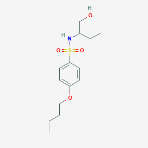 molecular formula C14H23NO4S B224341 4-butoxy-N-[1-(hydroxymethyl)propyl]benzenesulfonamide 