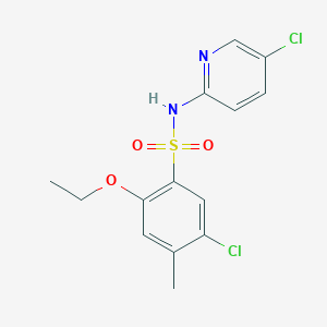 molecular formula C14H14Cl2N2O3S B224366 5-chloro-N-(5-chloropyridin-2-yl)-2-ethoxy-4-methylbenzenesulfonamide 