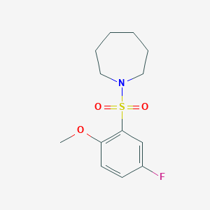 molecular formula C13H18FNO3S B224375 1-[(5-Fluoro-2-methoxyphenyl)sulfonyl]azepane 