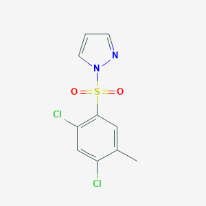 molecular formula C10H8Cl2N2O2S B224382 1-[(2,4-dichloro-5-methylphenyl)sulfonyl]-1H-pyrazole 