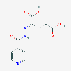 molecular formula C11H11N3O5 B224388 2-((4-Pyridinylcarbonyl)hydrazono)pentanedioic acid CAS No. 1152-31-4