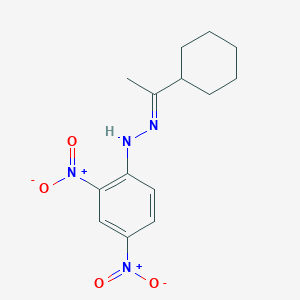 molecular formula C14H18N4O4 B224428 1-(1-Cyclohexylethylidene)-2-(2,4-dinitrophenyl)hydrazine CAS No. 1160-74-3