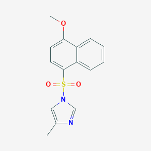 molecular formula C15H14N2O3S B224512 1-[(4-methoxy-1-naphthyl)sulfonyl]-4-methyl-1H-imidazole 