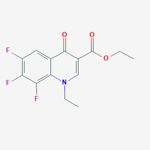molecular formula C14H12F3NO3 B022452 1-乙基-6,7,8-三氟-1,4-二氢-4-氧代喹啉-3-羧酸乙酯 CAS No. 100501-62-0