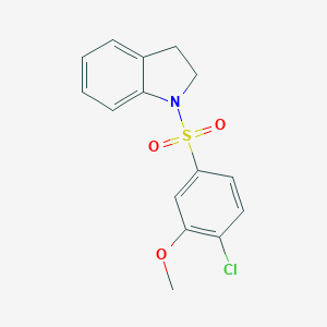molecular formula C15H14ClNO3S B224745 1-[(4-Chloro-3-methoxyphenyl)sulfonyl]indoline 