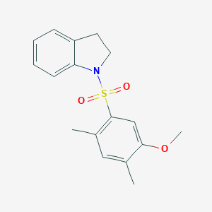 molecular formula C17H19NO3S B224782 1-(5-methoxy-2,4-dimethylbenzenesulfonyl)-2,3-dihydro-1H-indole 