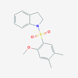molecular formula C17H19NO3S B224788 1-(2-methoxy-4,5-dimethylbenzenesulfonyl)-2,3-dihydro-1H-indole 