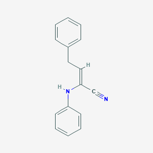 molecular formula C10H20O3 B224801 Crotononitrile, 2-anilino-4-phenyl- CAS No. 14627-90-8