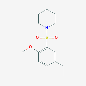 molecular formula C14H21NO3S B224804 4-Ethyl-2-(1-piperidinylsulfonyl)phenyl methyl ether 