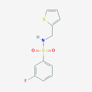 molecular formula C11H10FNO2S2 B224811 3-fluoro-N-(2-thienylmethyl)benzenesulfonamide 